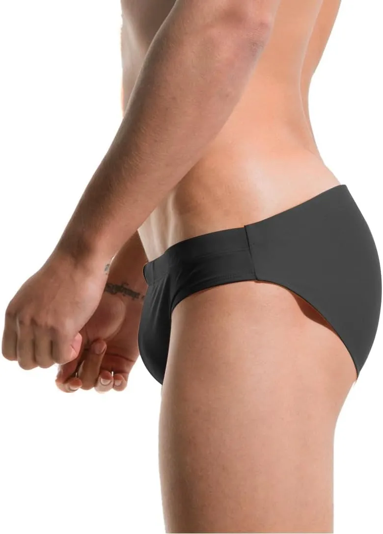 AIMPACT Mens Vintage Swim Briefs Sexy Bikini Swimwear Quick Dry Retro Swimsuit with Drawstring
