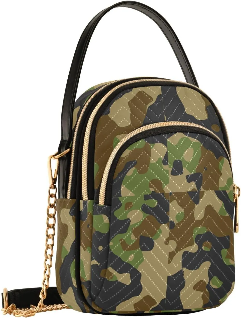 ALAZA Chain Crossbody Bags for Women Quilted Shoulder Crossbody Handbags Travel Cross Body Cell Phone Purses Bags