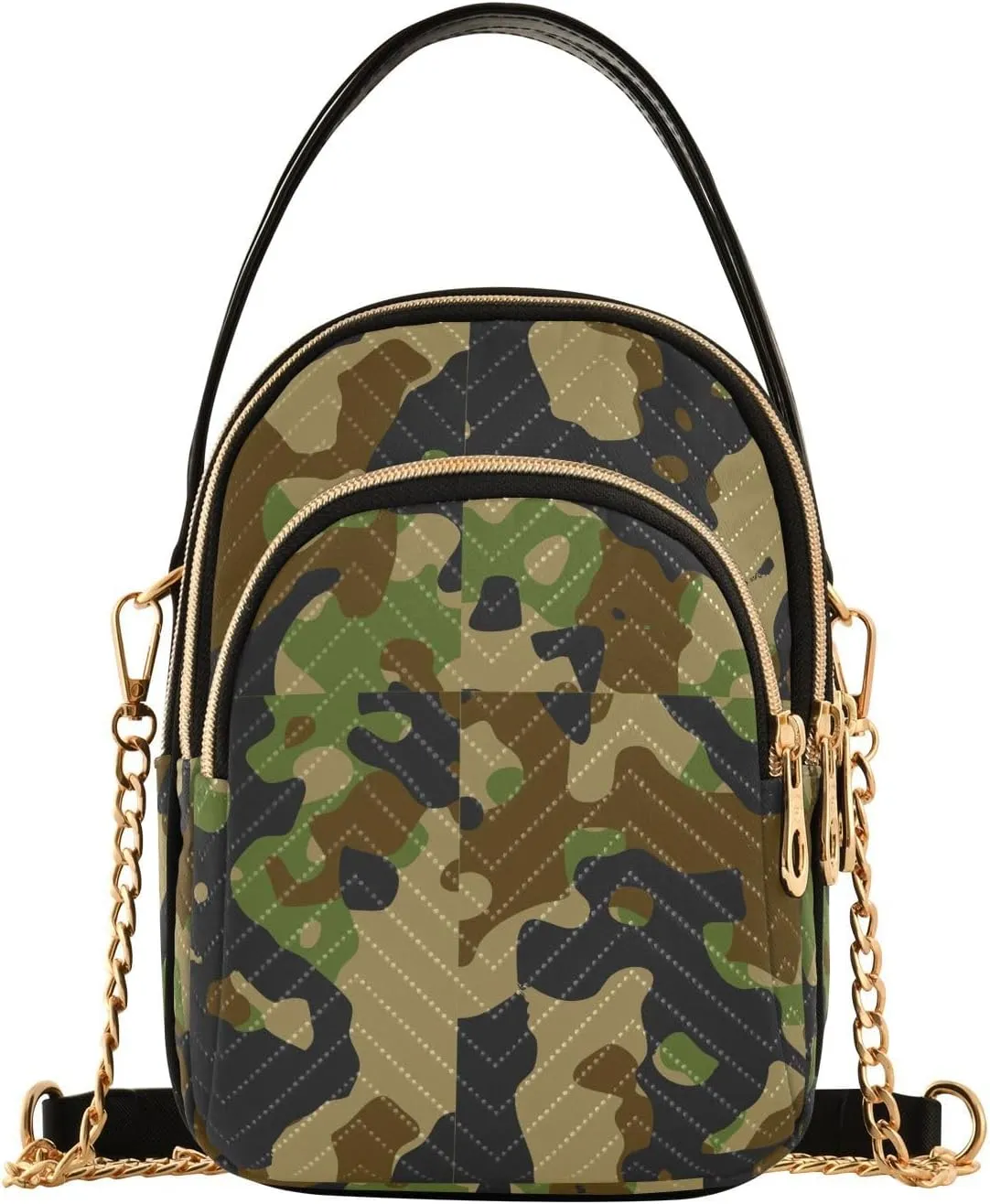 ALAZA Chain Crossbody Bags for Women Quilted Shoulder Crossbody Handbags Travel Cross Body Cell Phone Purses Bags