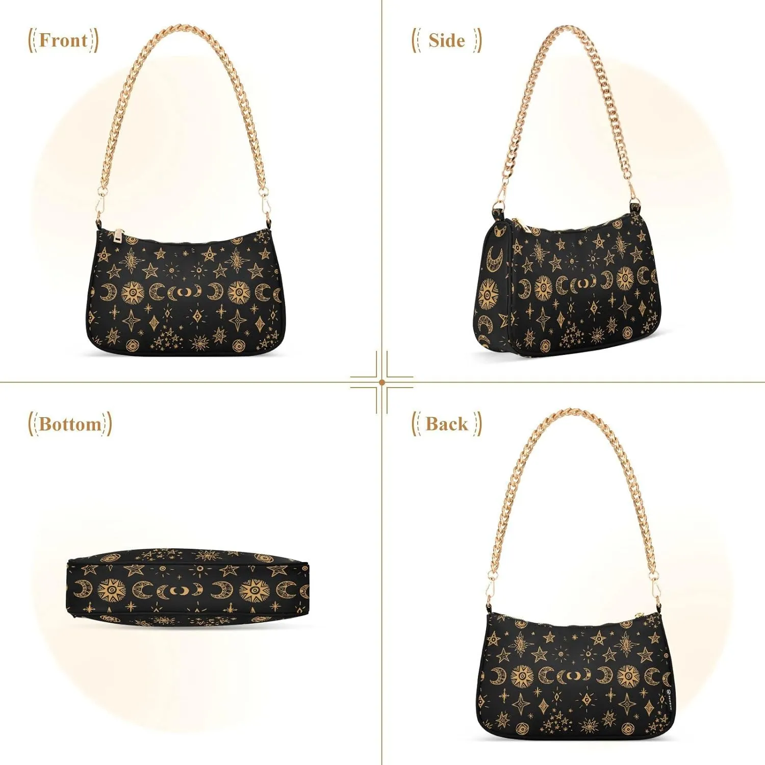 ALAZA Shoulder Bag Purse for Women Tote Handbag with Zipper Closure