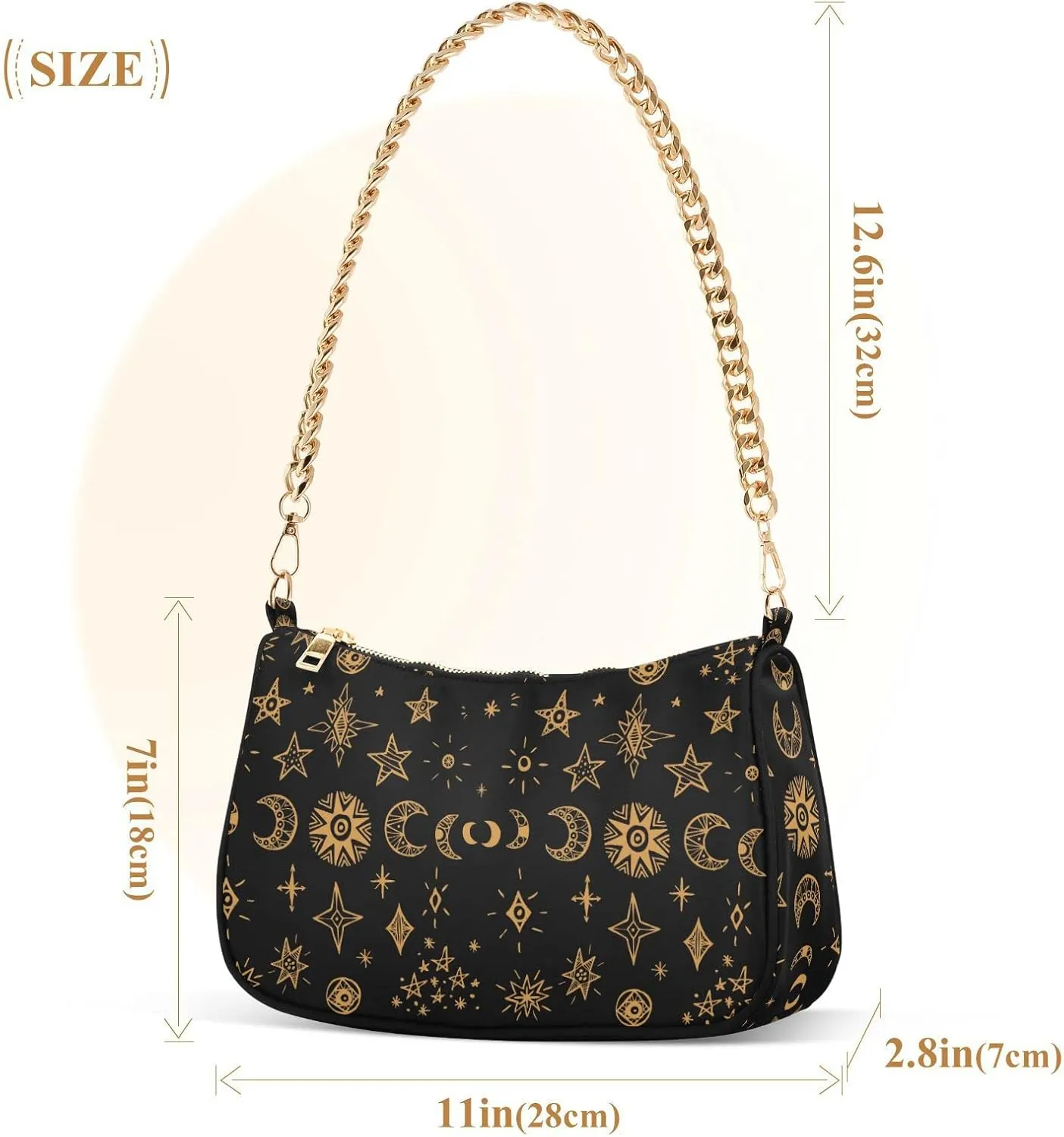 ALAZA Shoulder Bag Purse for Women Tote Handbag with Zipper Closure
