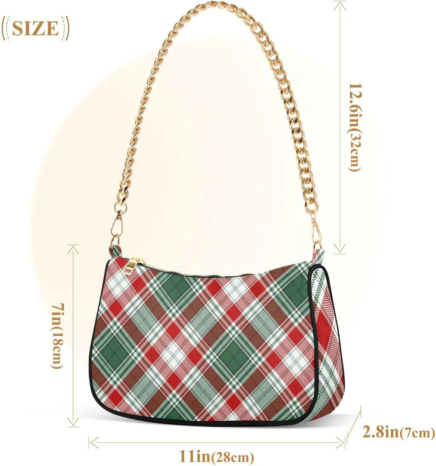 ALAZA Shoulder Bag Purse for Women Tote Handbag with Zipper Closure