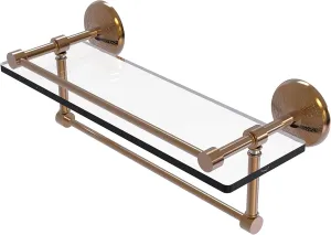 Allied Brass MC-1TB/16-GAL-BBR Mc 1 Tb Gal Inch Gallery Towel Bar Glass Shelf, 16 Inch, Brushed Bronze