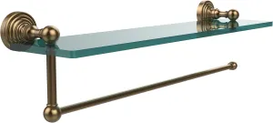 Allied Brass WP-1PT/22-BBR Waverly Place Collection Paper Towel Holder with 22 Inch Glass Shelf, Brushed Bronze