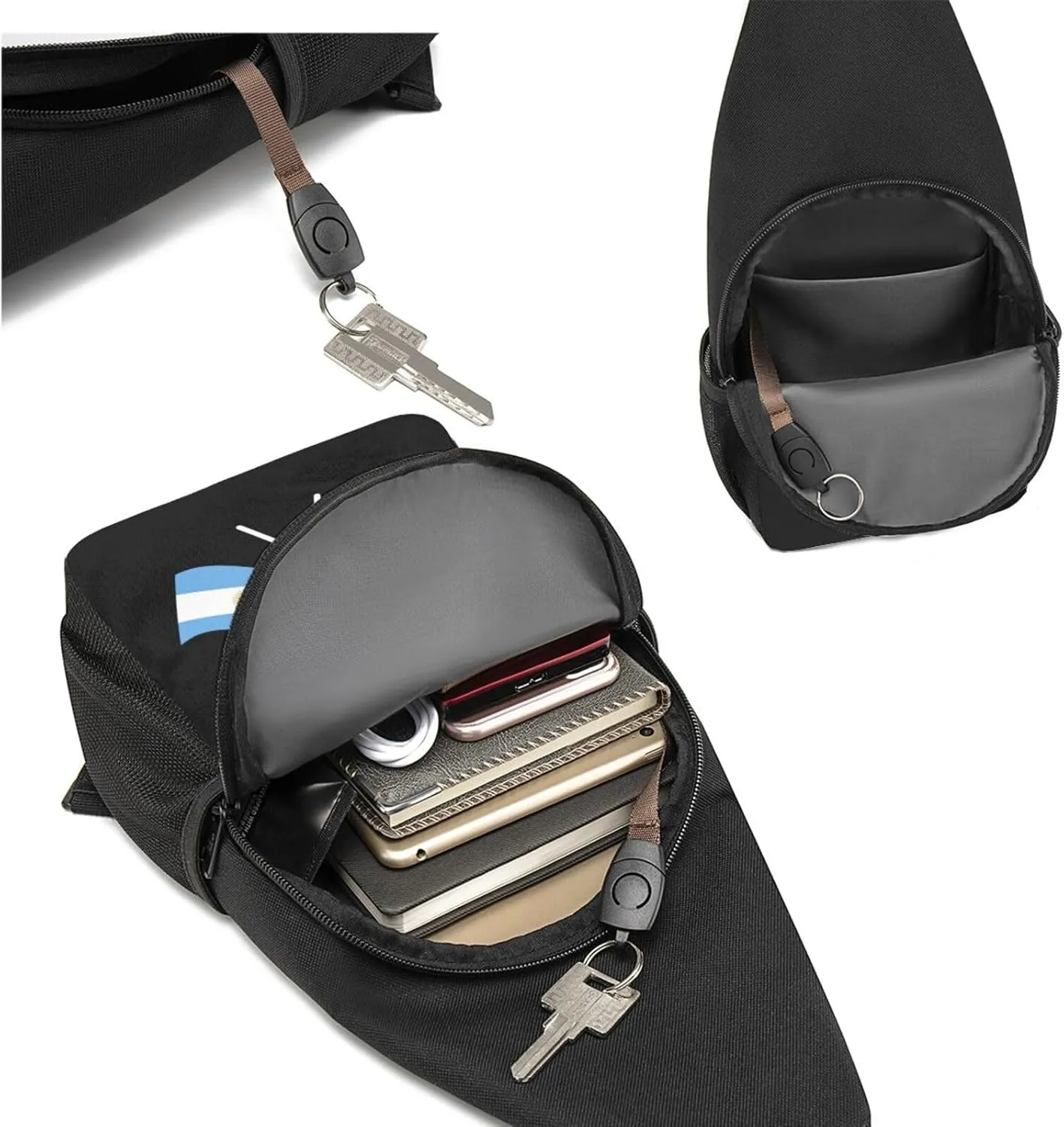 American And Argentina Flag Chest Pack Leisure Shoulder Crossbody Chest Bag