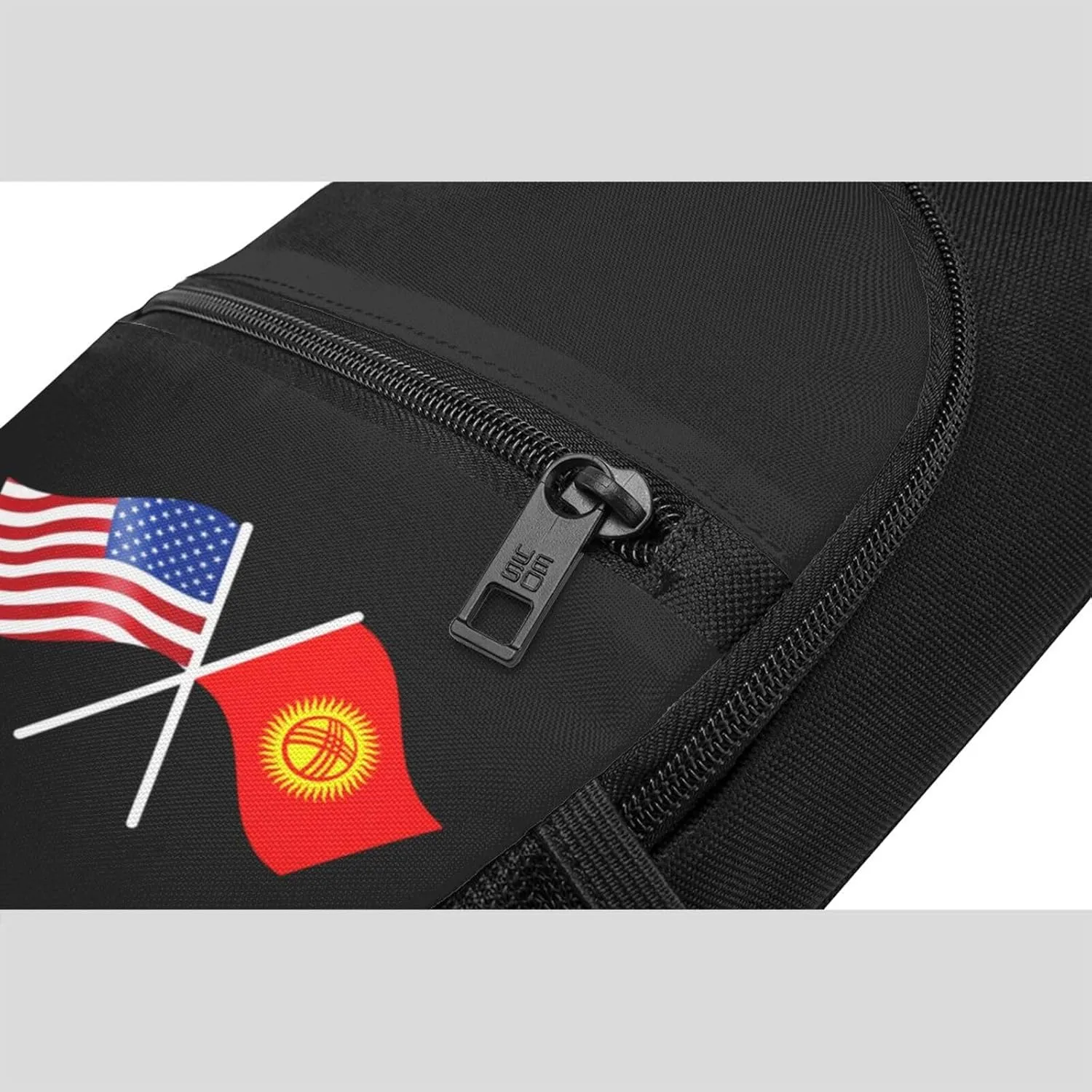 American And Kyrgyzstan Flag Chest Pack Leisure Shoulder Crossbody Chest Bag