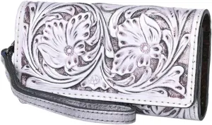 American Darling Clutch Hand Tooled Genuine Leather Western Women Bag Handbag Purse Silver | Leather Clutch Bag | Clutch Purses for Women | Cute Clutch Bag | Clutch Purse