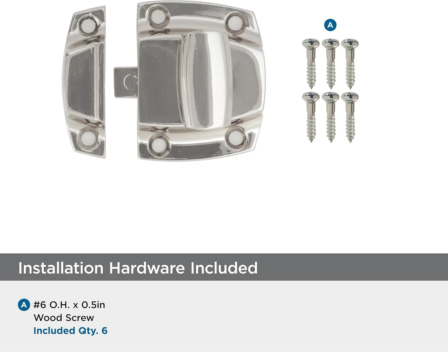 Amerock | Cabinet Latch | Polished Nickel | 1-7/8 inch (48 mm) Length | Highland Ridge | 1 Pack | Cabinet Hardware