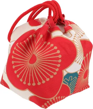 Amosfun Japanese Style Drawstring Bag Japanese Kimono Purse Portable Phone Pouch