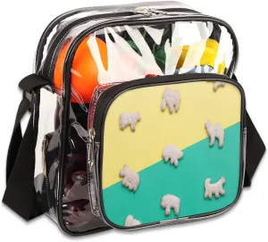 Animals Cookies Clear Crossbody Bag Clear Messenger Bag Shoulder Bags Clear Purse Stadium Approved