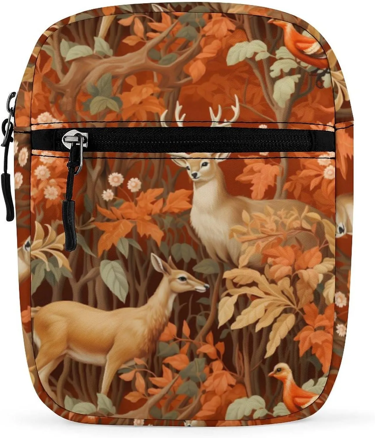 Animals Deer Small Crossbody Bag Mini Shoulder Bag Purse Travel Passport Wallet Bag for Women Men