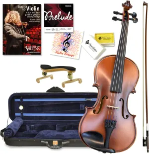Antonio Giuliani Etude Violin Outfit 3/4 Size By Kennedy Violins - Carrying Case and Accessories Included - Solid Maple Wood and Ebony Fittings