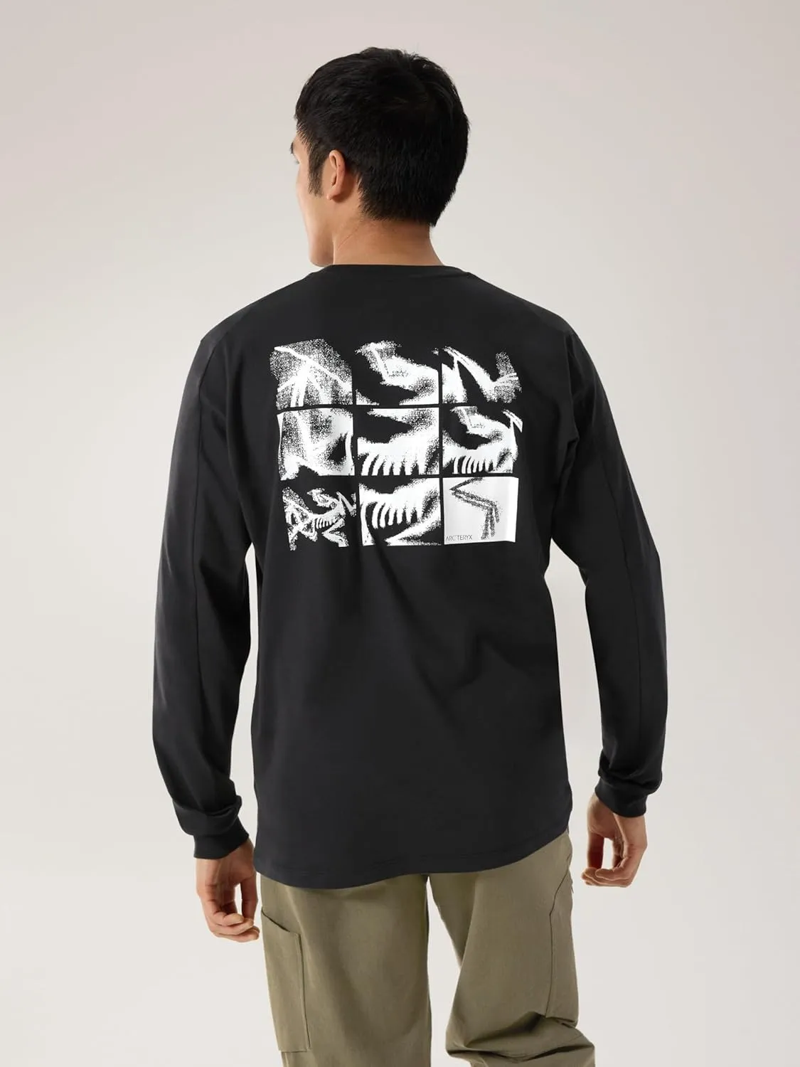 Arc'teryx Kragg SL Cotton Bird Tile Shirt LS Men's | Soft Cotton Climbing Shirt with Tiled Bird Graphic