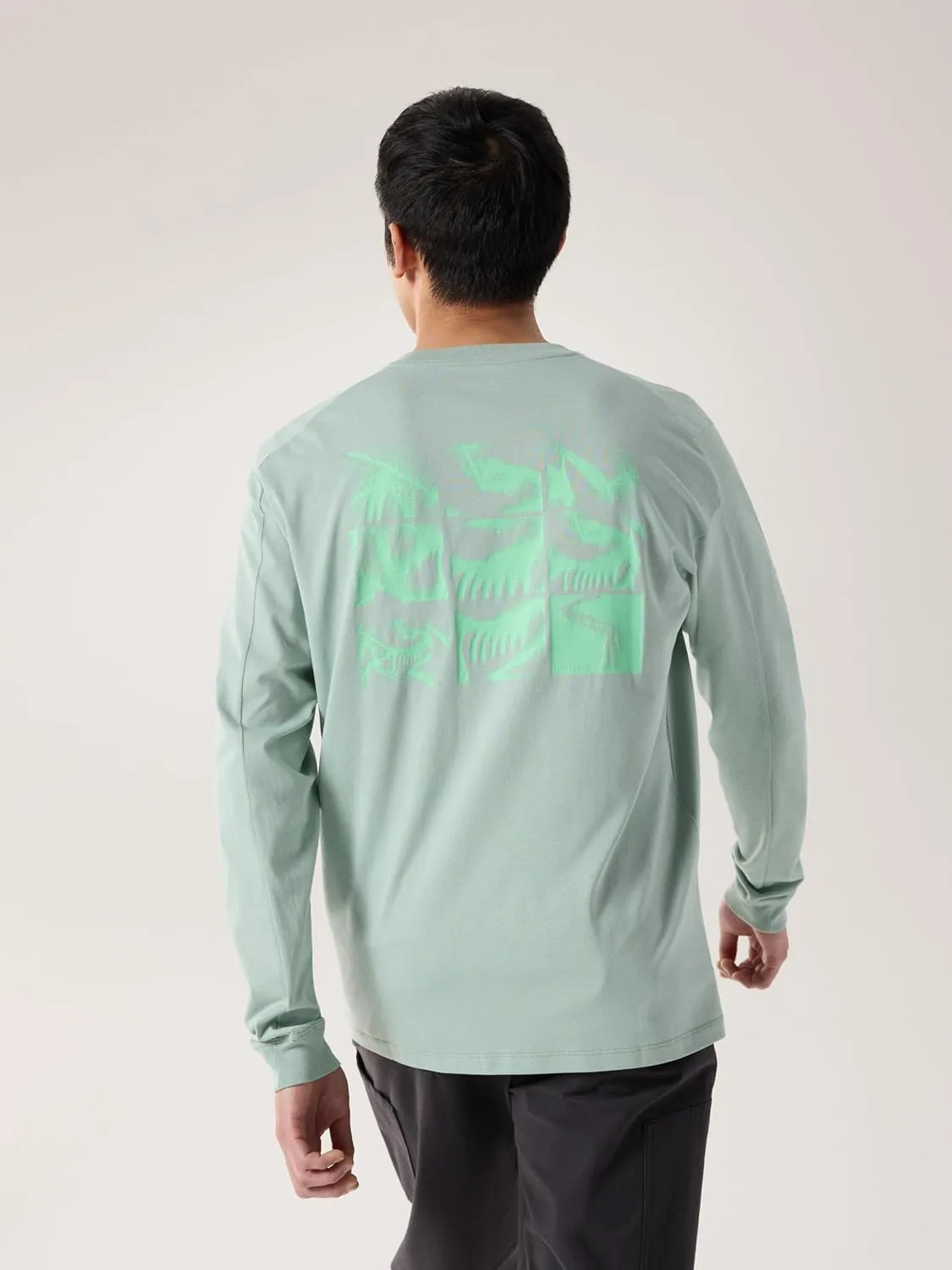Arc'teryx Kragg SL Cotton Bird Tile Shirt LS Men's | Soft Cotton Climbing Shirt with Tiled Bird Graphic