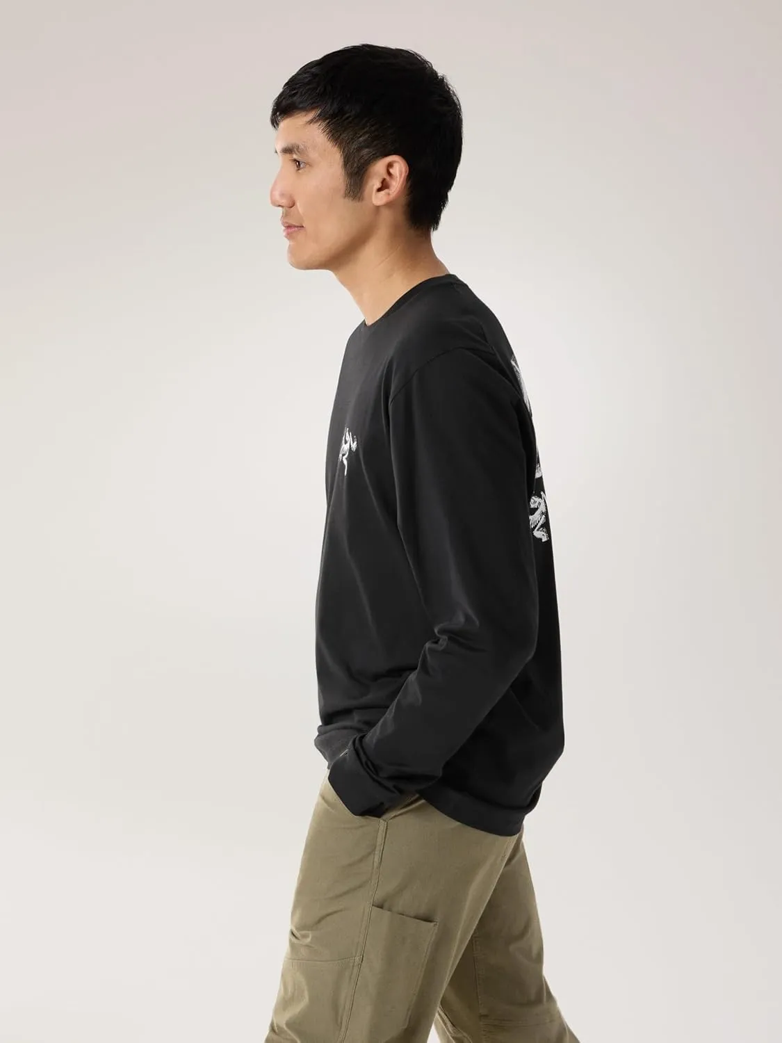 Arc'teryx Kragg SL Cotton Bird Tile Shirt LS Men's | Soft Cotton Climbing Shirt with Tiled Bird Graphic