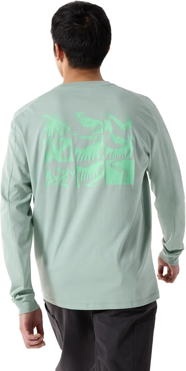 Arc'teryx Kragg SL Cotton Bird Tile Shirt LS Men's | Soft Cotton Climbing Shirt with Tiled Bird Graphic