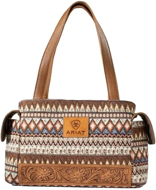 ARIAT Women's Esmeralda Conceal Carry Satchel Handbag, Multicolored, One Size
