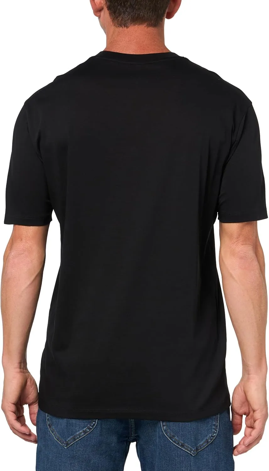 Armani Exchange Men's A|x Black and Gold Circle Logo T-Shirt