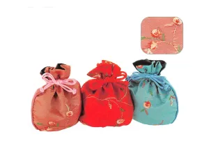 Assorted Silky Round Pouch - 12 pcs. Pack