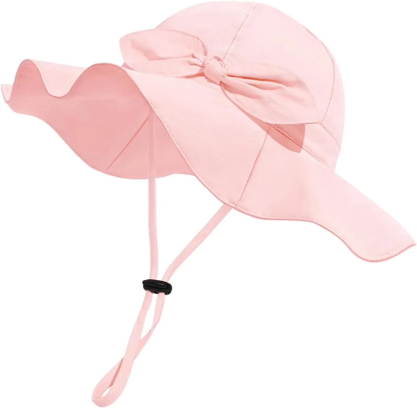 Baby Girl Sun Hat with UPF 50  Outdoor Adjustable Beach Hat with Wide Brim Bucket Hats