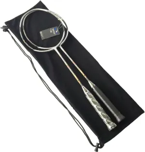 Badminton Racket Drawstring Bags soft Velvet for easy carrying Badminton Racket Cover Bag For Professional Badminton Sport, Black