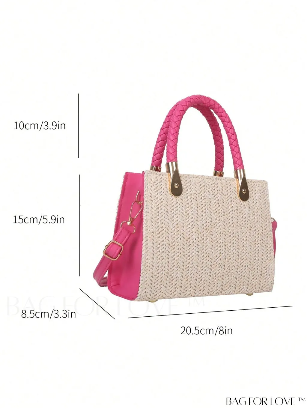 BagForLove - Compact Dual Handled Straw Tote