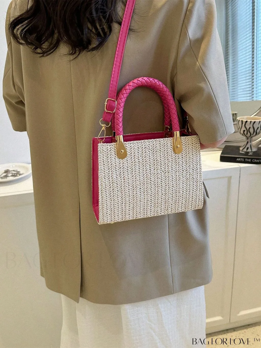 BagForLove - Compact Dual Handled Straw Tote
