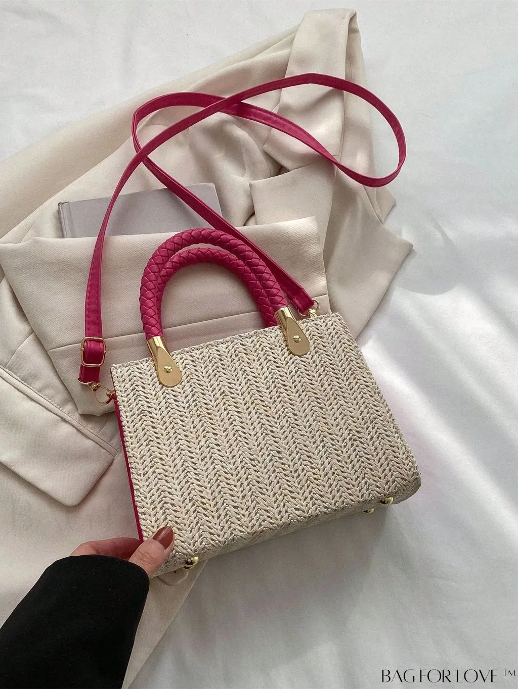 BagForLove - Compact Dual Handled Straw Tote