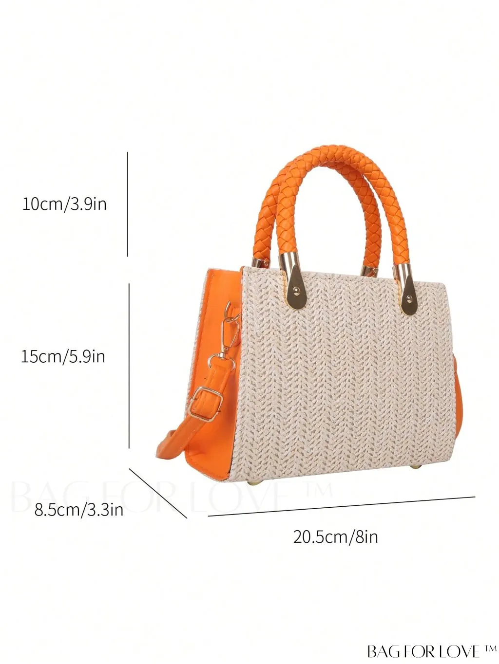 BagForLove - Compact Dual Handled Straw Tote