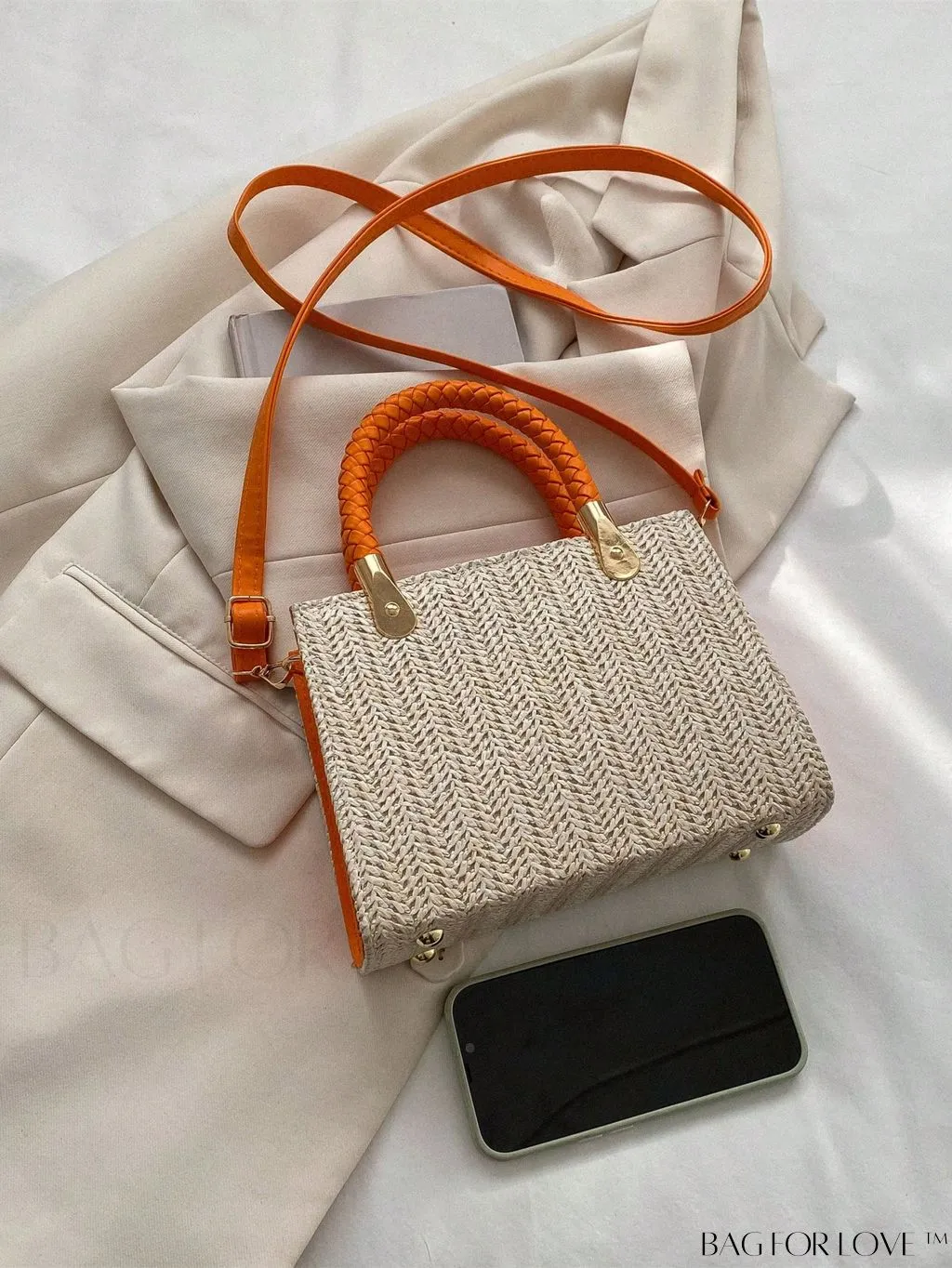 BagForLove - Compact Dual Handled Straw Tote