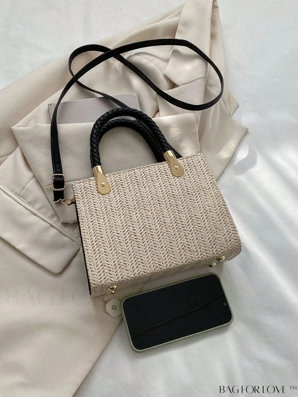 BagForLove - Compact Dual Handled Straw Tote