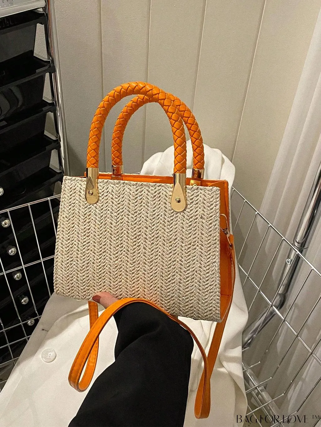BagForLove - Compact Dual Handled Straw Tote