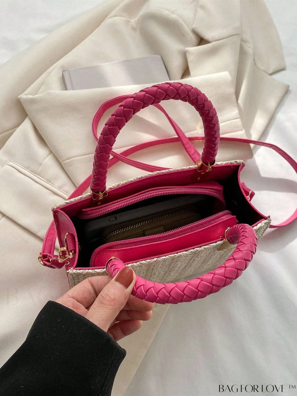 BagForLove - Compact Dual Handled Straw Tote