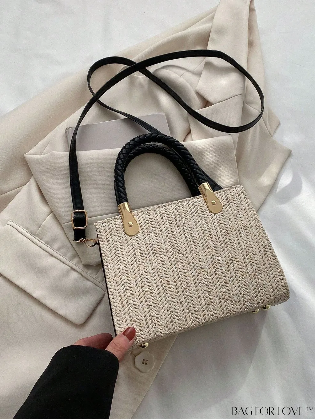 BagForLove - Compact Dual Handled Straw Tote