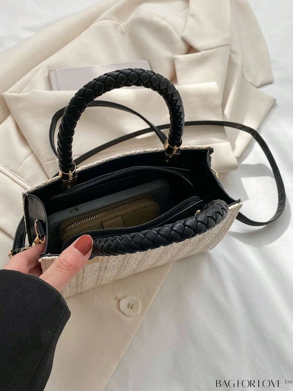 BagForLove - Compact Dual Handled Straw Tote