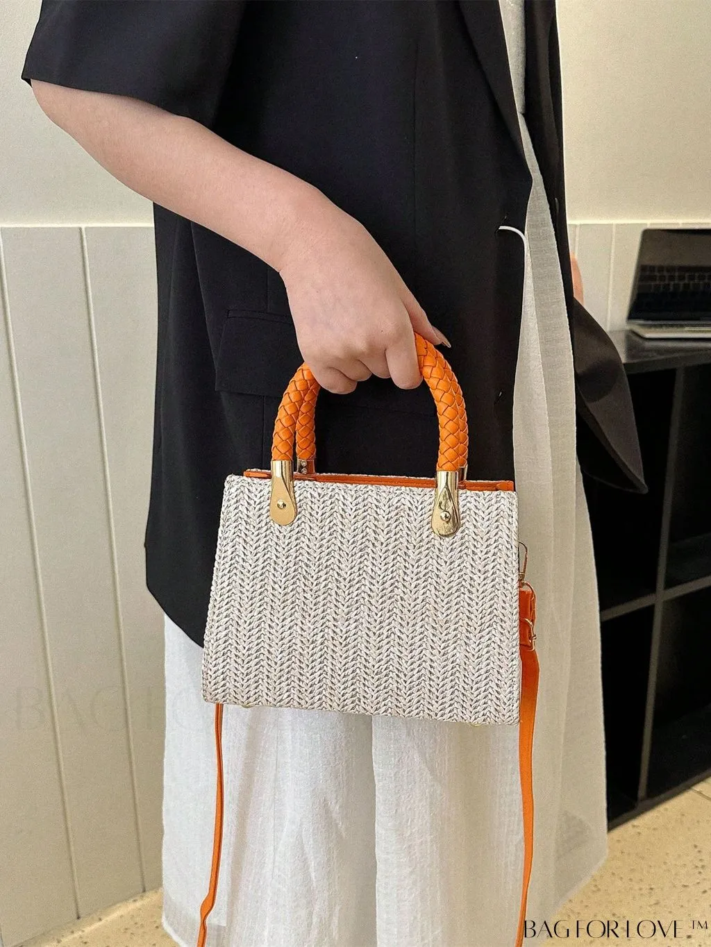 BagForLove - Compact Dual Handled Straw Tote