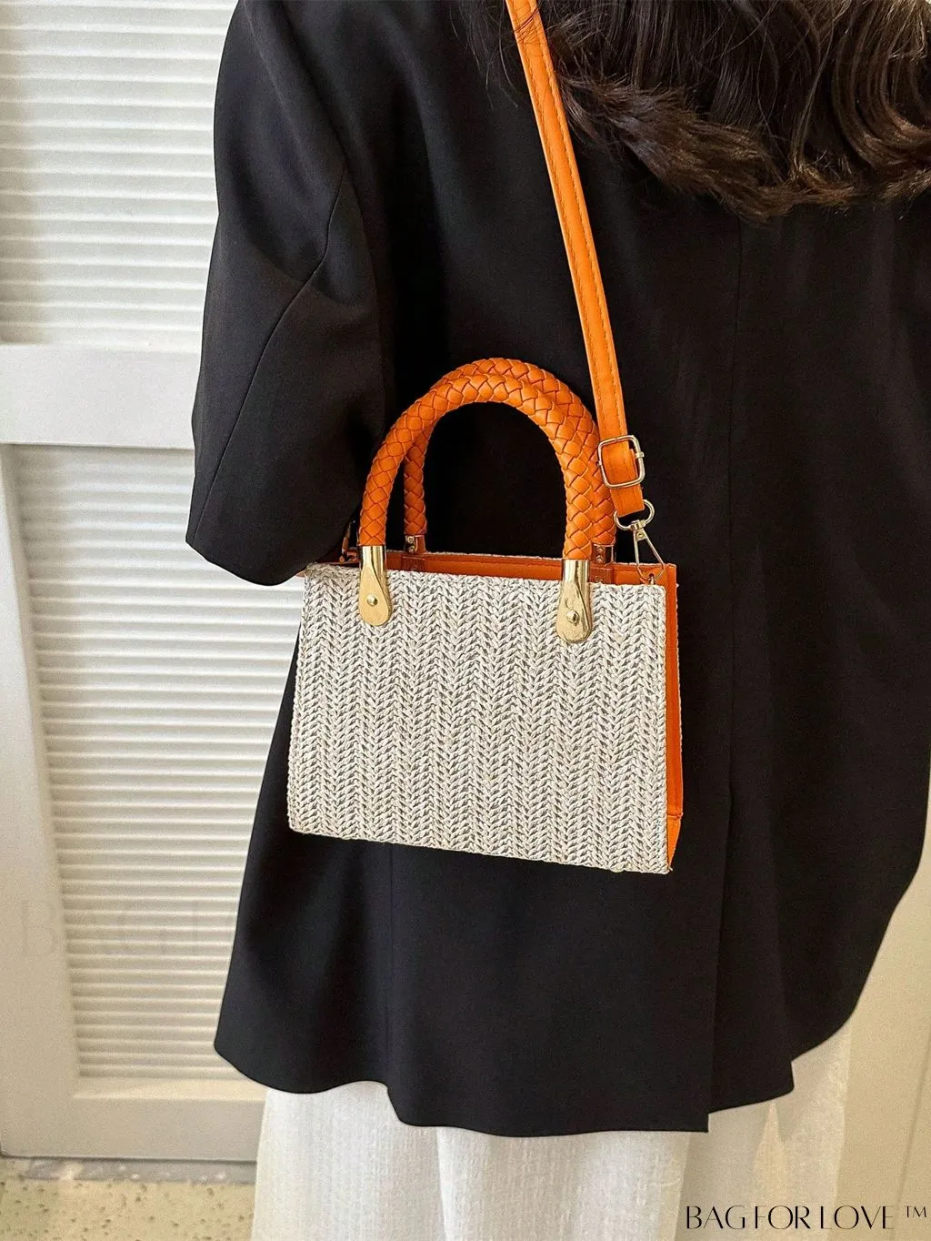 BagForLove - Compact Dual Handled Straw Tote