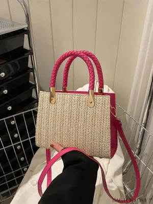 BagForLove - Compact Dual Handled Straw Tote