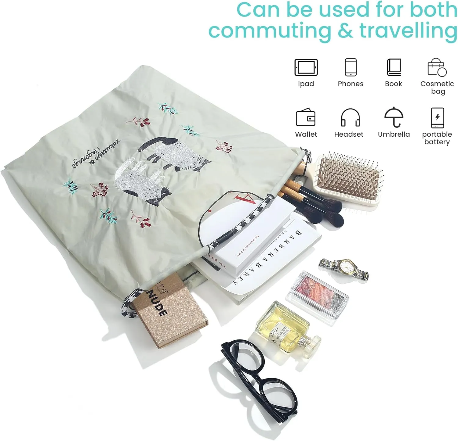 Ball&Chain Tote Bag for Women, Tote Shoulder Bag Beach Bag Shopping Bags Handbag for Travel, Work