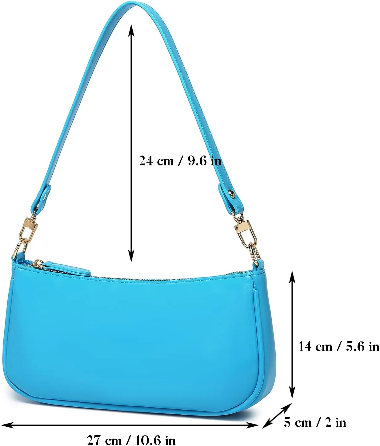 Barabum Retro Classic Clutch Shoulder Tote HandBag with Zipper Closure Purse for Women