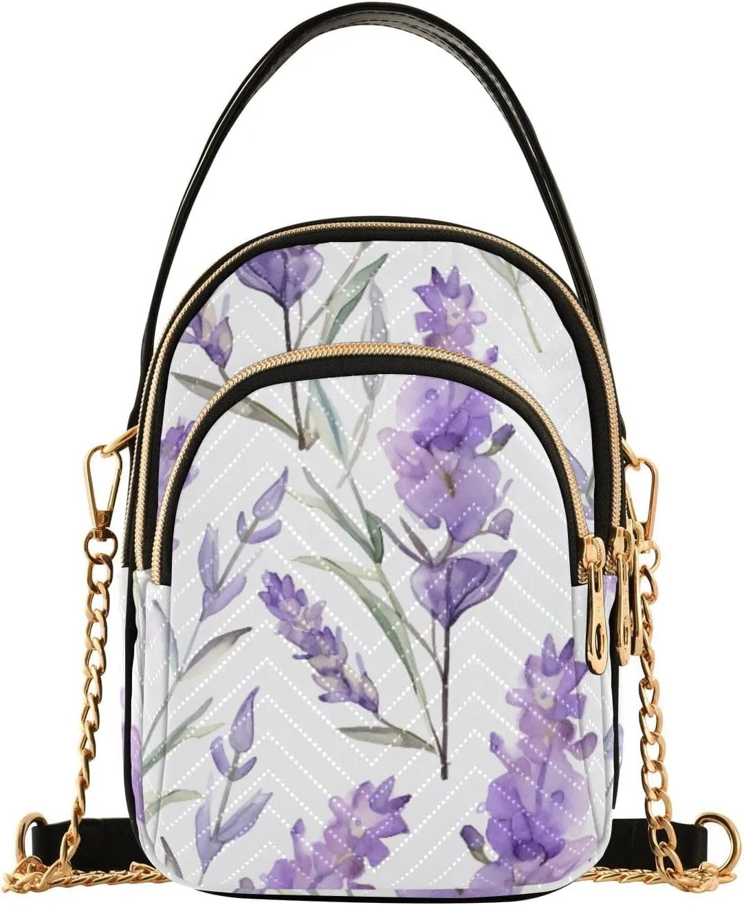 Beautiful Peacocks in Branches with Fruit Small Handbag with Shoulder Strap, Crossbody Shoulder Bags for Women