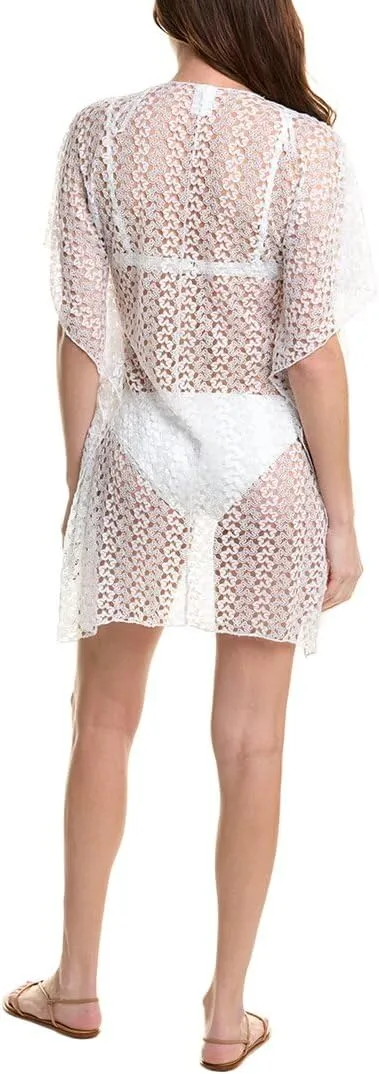 BECCA Golden Crochet Tunic, Casual, Pull On, Sheer, Beach Cover Ups for Women