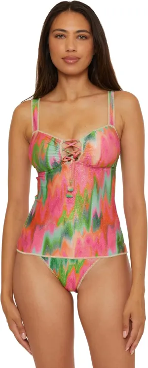 BECCA Women's Mirage Bandeau Tankini, Casual, Swimsuit Tops