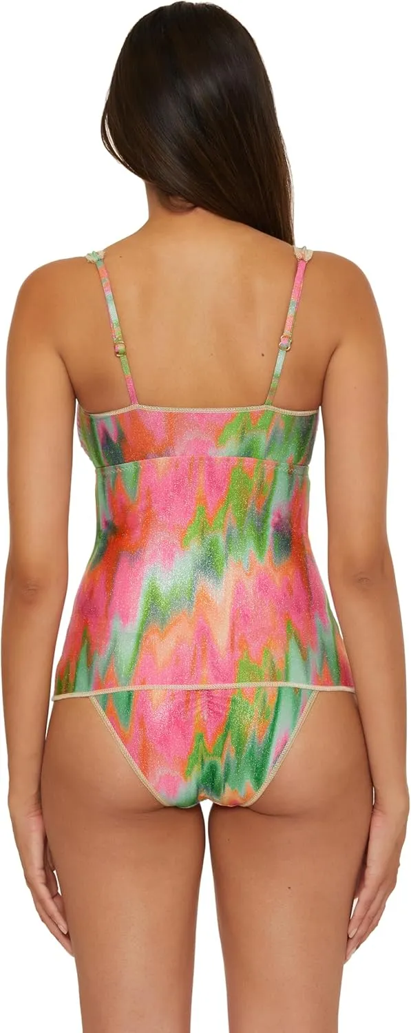 BECCA Women's Mirage Bandeau Tankini, Casual, Swimsuit Tops