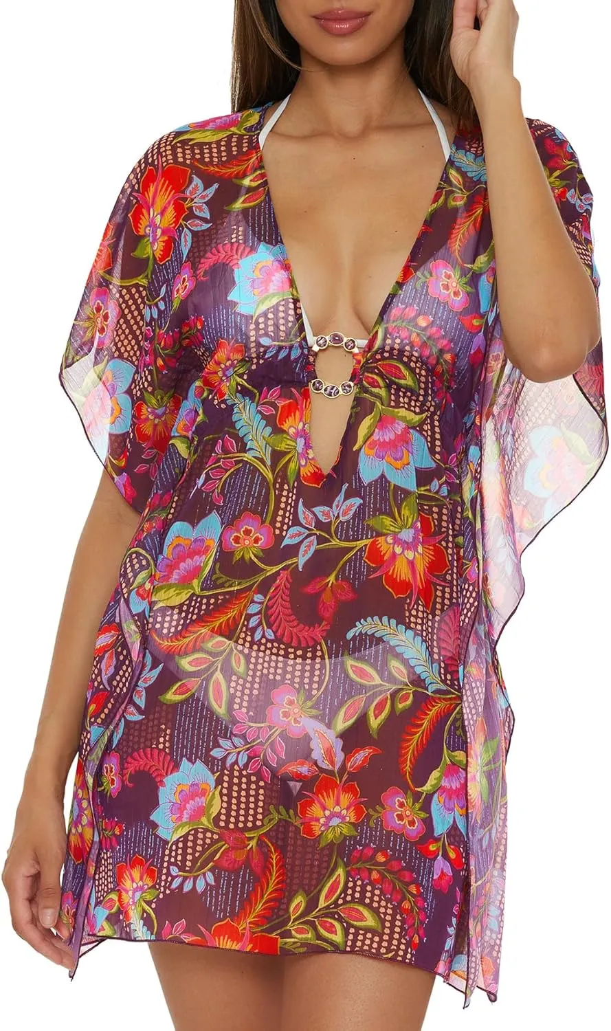 BECCA Women's Portofino Tunic, Casual, Beach Cover Ups