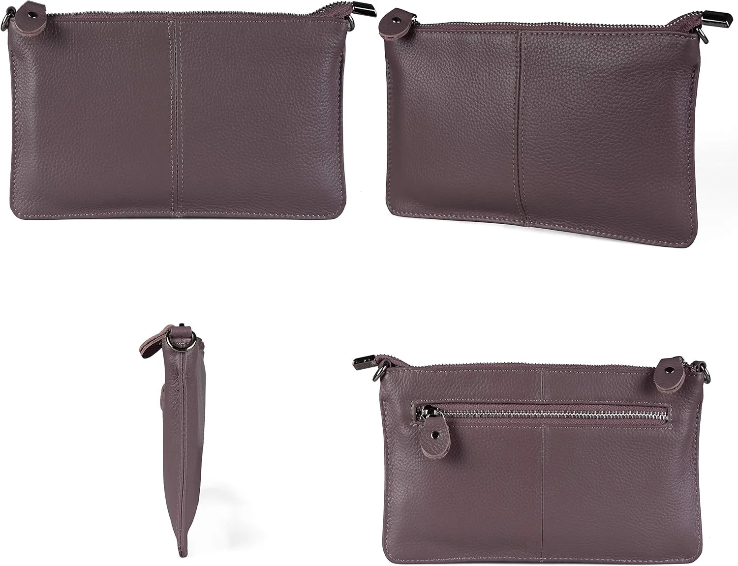 befen Genuine Leather Wristlet Clutch Wallet Purses Small Crossbody Bags for Women with RFID Blocking Card Slots
