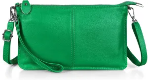 befen Genuine Leather Wristlet Clutch Wallet Purses Small Crossbody Bags for Women with RFID Blocking Card Slots