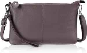 befen Genuine Leather Wristlet Clutch Wallet Purses Small Crossbody Bags for Women with RFID Blocking Card Slots