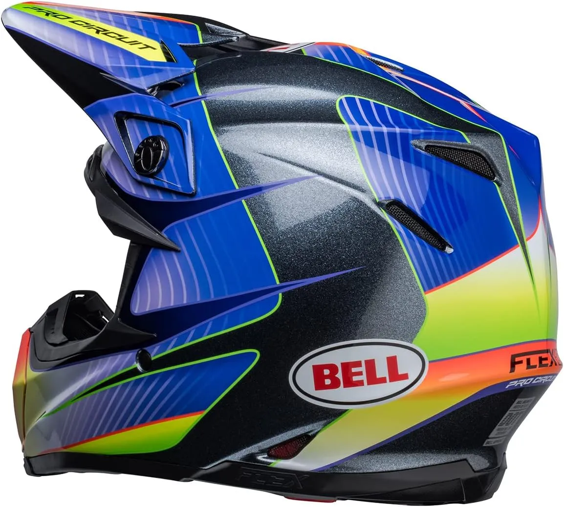 BELL Moto-9S Flex Helmets (Pro Circuit 23 Gloss Silver Metallic Flake - Large)