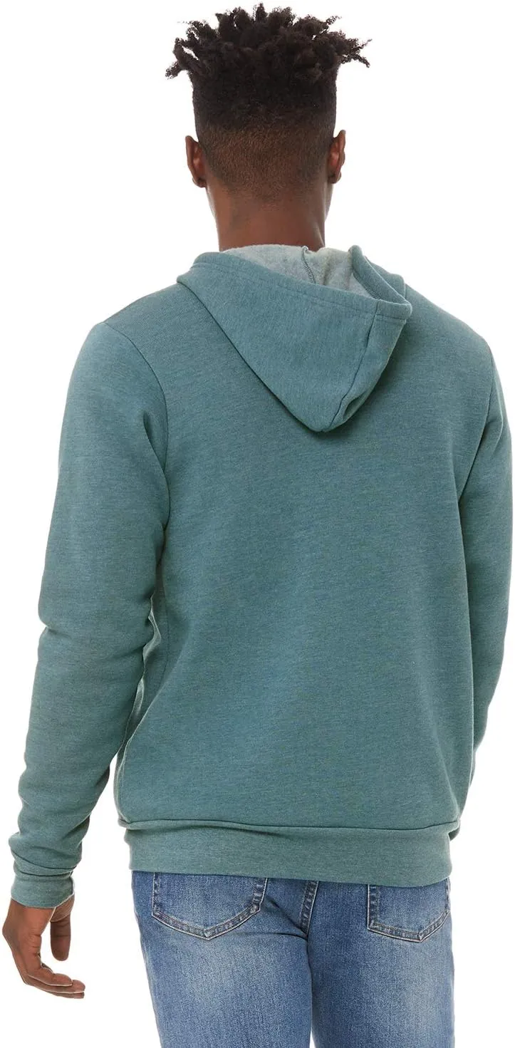 Bella & Canvas Men's 3739 Unisex Poly-Cotton Fleece Full-Zip Hoodie
